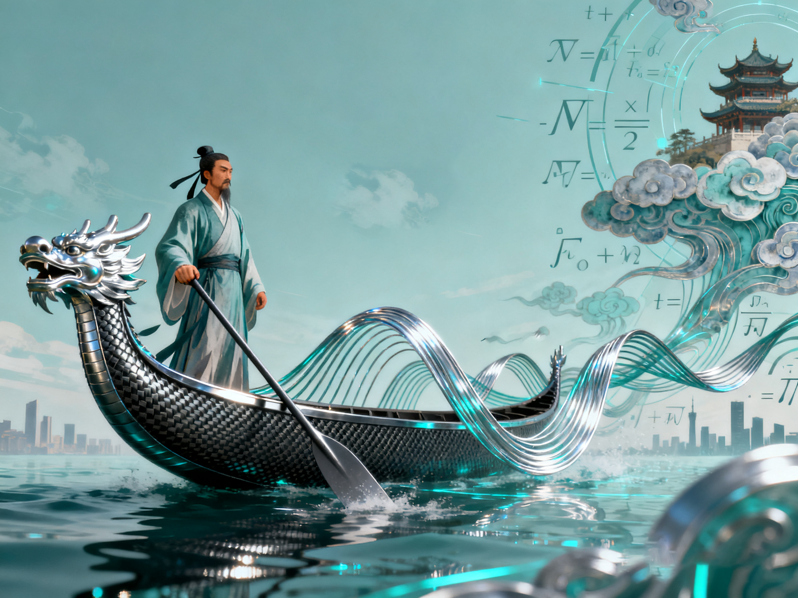 Graphic showing rhythm, teamwork and river energy