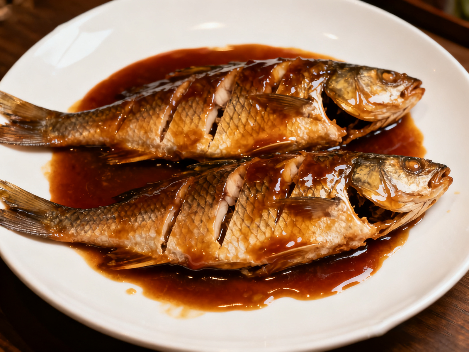 West Lake vinegar fish: glossy sweet-sour glaze over tender fish