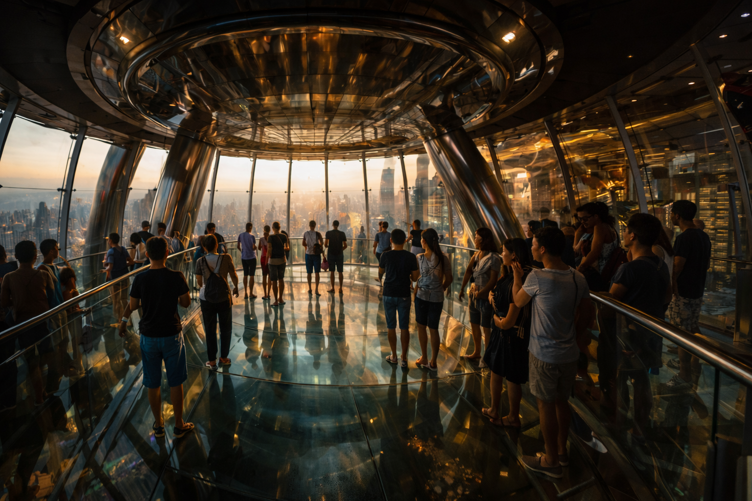 Oriental Pearl Tower Interior View