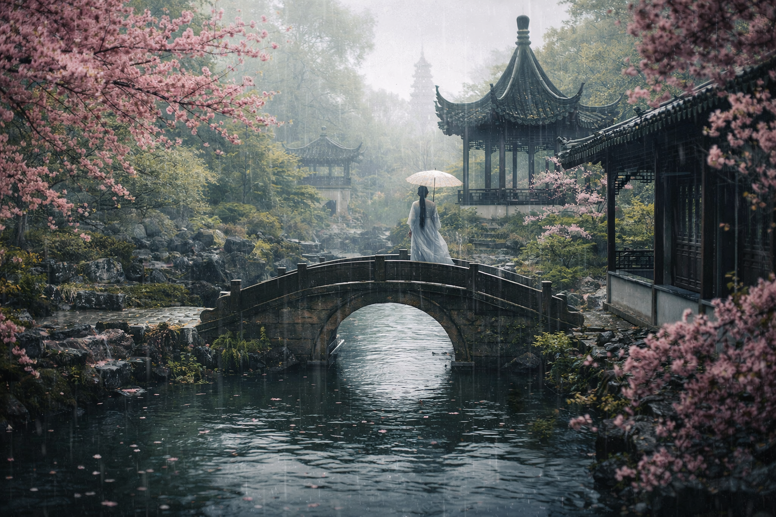 April Cherry Blossoms in Suzhou