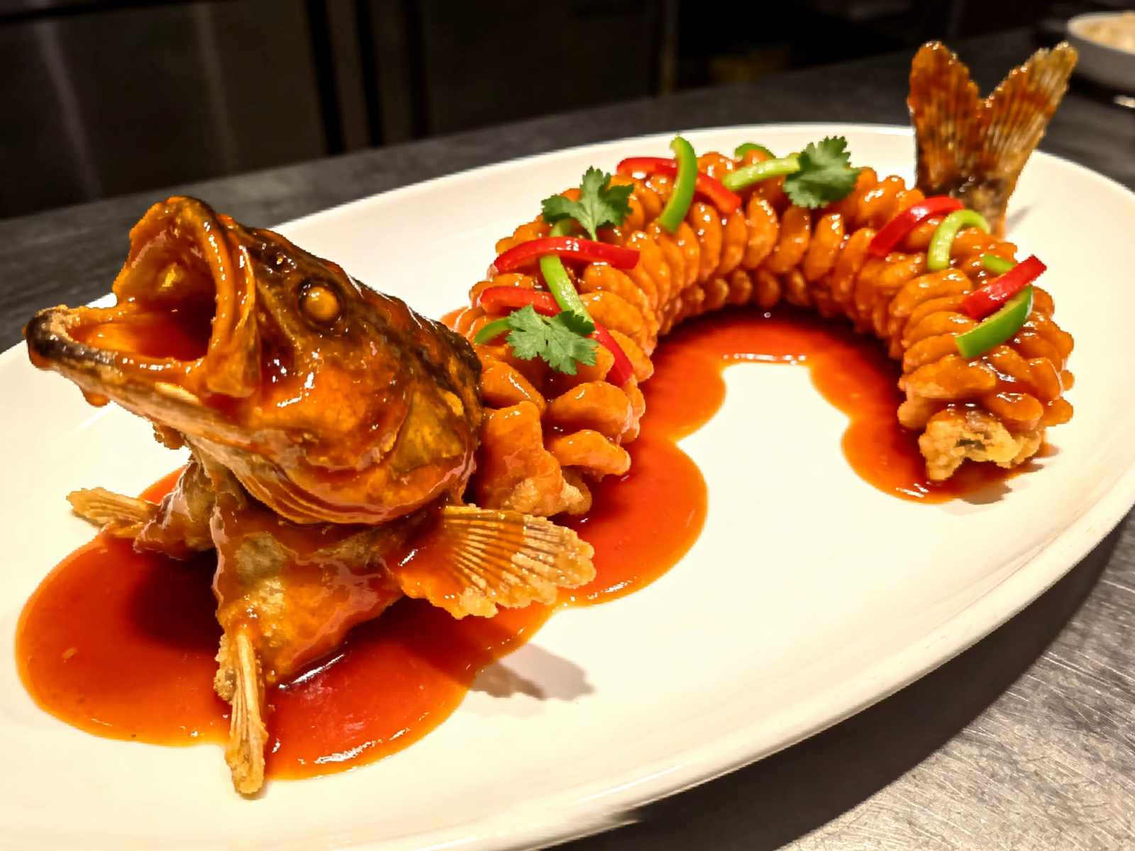 Suzhou Cuisine - Sweet and Sour Squirrel Fish and local delicacies